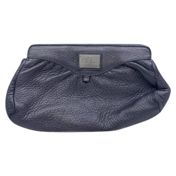 Cole Haan Gray Leather Clutch - Picture 1 of 6